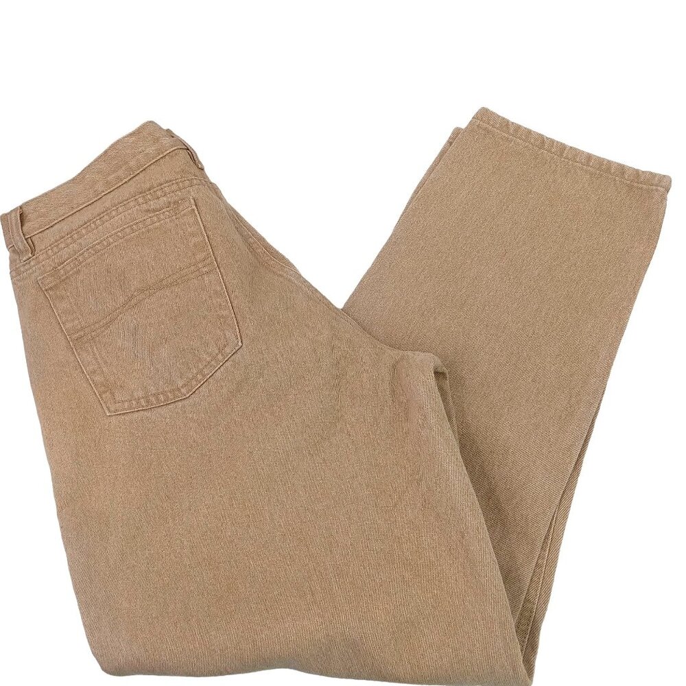 Vintage Bugle Boy 750 Pants Jeans Mens Size 36 Cotton Tan Baggy 5 Pocket 36x30